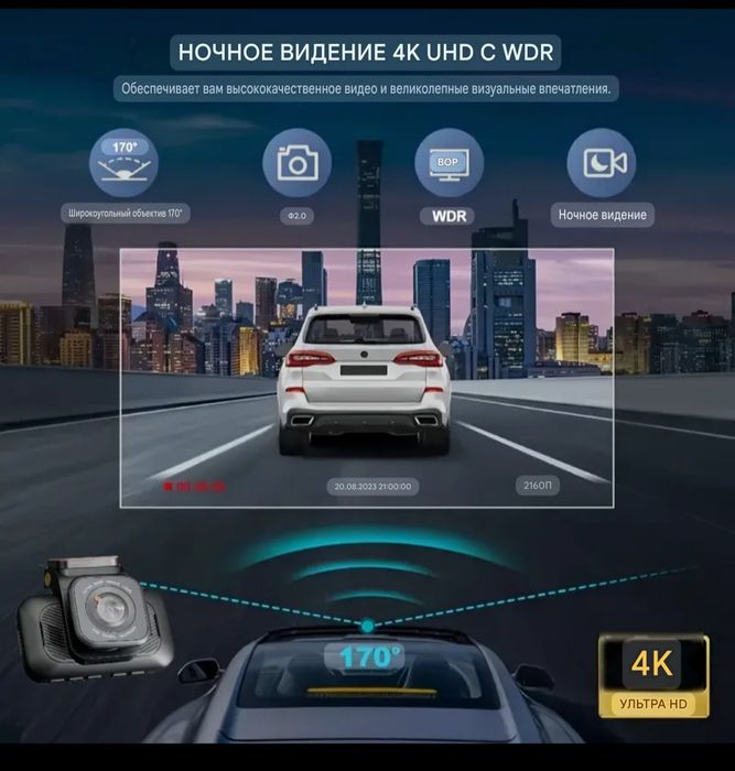 Видеорегистратор автомобильный 4к
