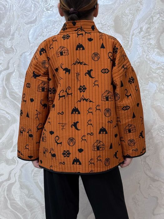 Этно шапан и бомбер  размер 4-14 лет