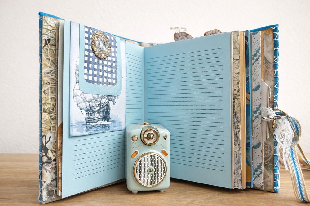 „Спомени от пристанището“ - уникален ръчно декориран журнал