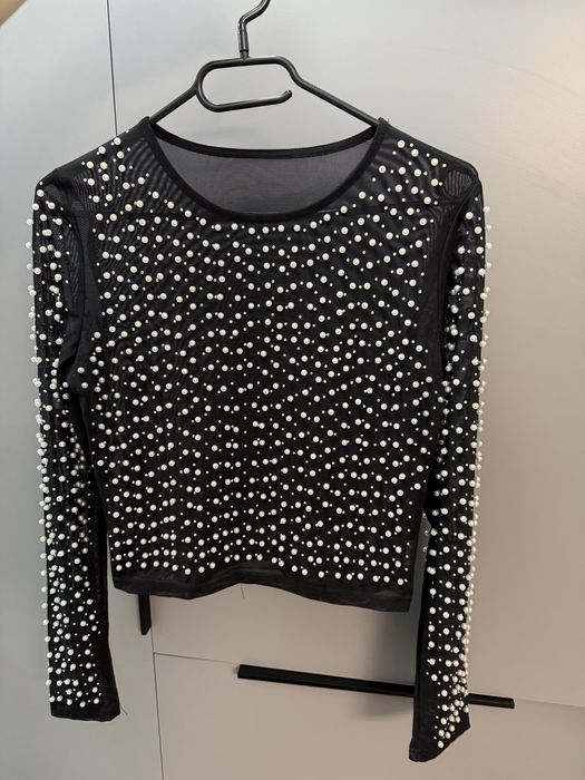 Дамска блуза с перли