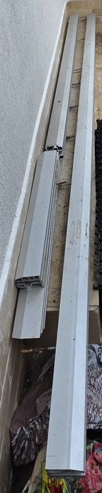 Vand balustrada sticla pentru terasa, Sticla este demontata si profilurile de prindere