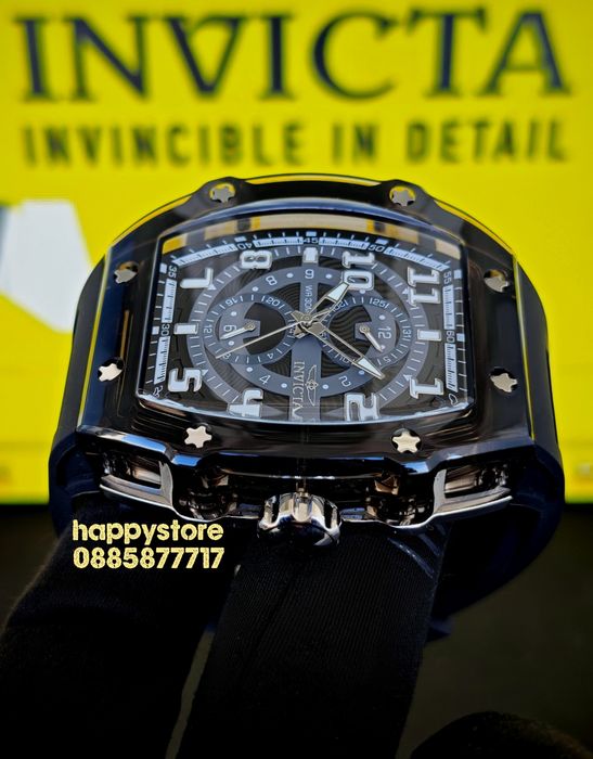 INVICTA Cyclone black/silver 49 mm, Инвикта нов ръчен часовник