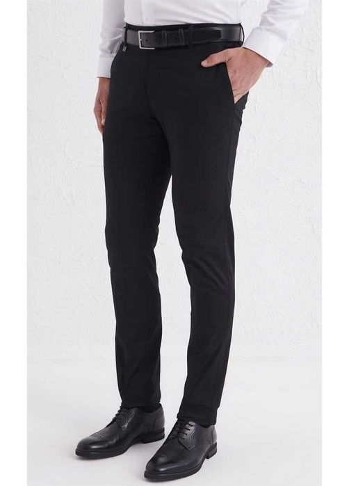 Черен панталон втален силует EFOR - размер 32