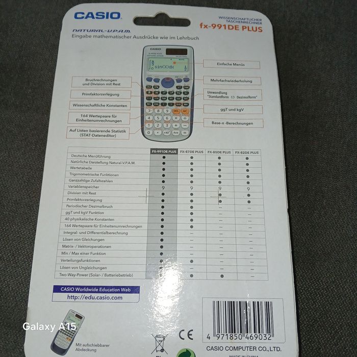 Vand calculator casio