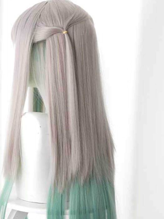 Аниме  бяло зелена перука Yashiro Nene Jibaku Shounen Hanako cosplay