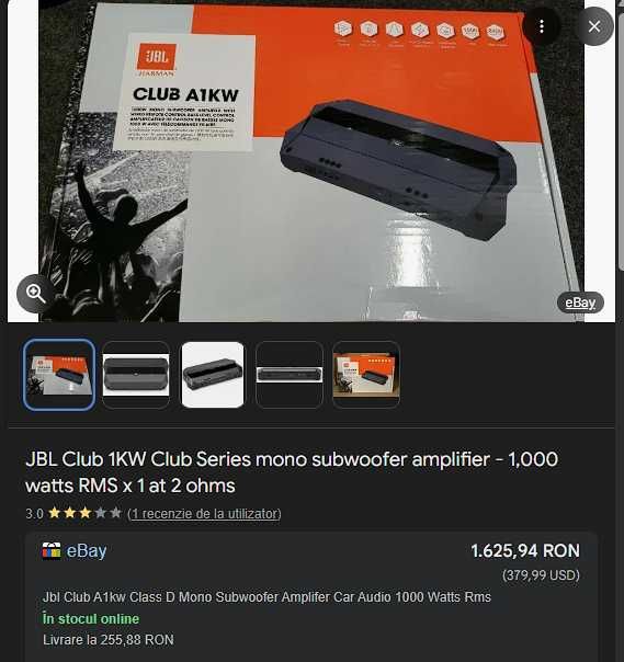 Amplificator auto JBL CLUB 1kw (1000w RMS)