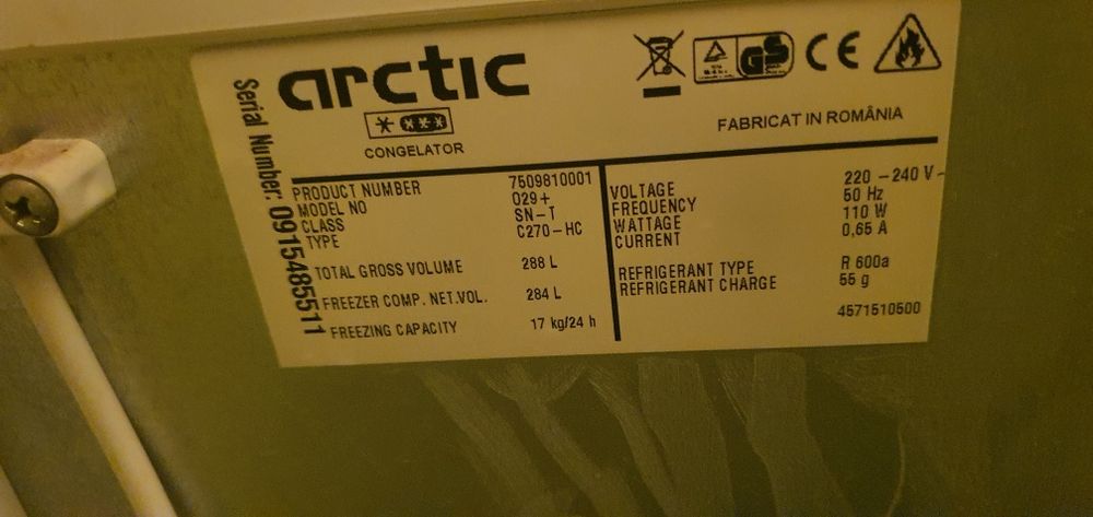 Lada frigorifica Arctic 290 litri