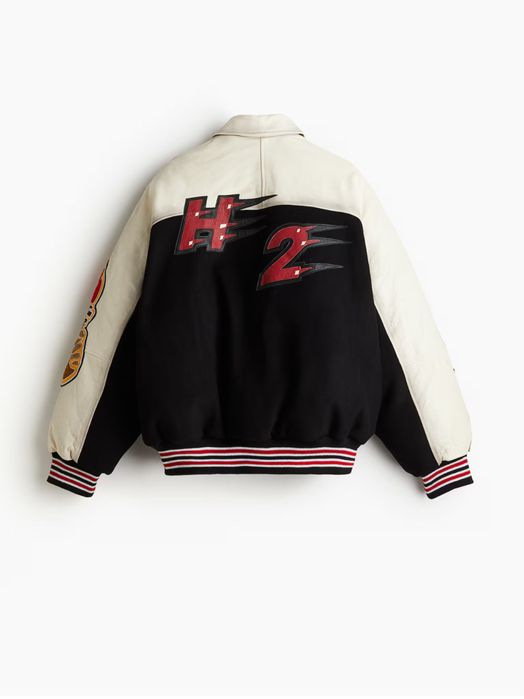 H2 HERON PRESTON Bomber H&M Jacheta de Baseball din Piele