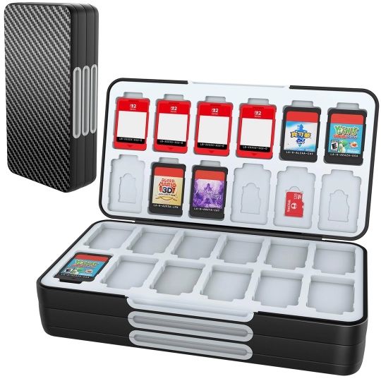 HEIYING husă stocare carduri pentru Nintendo Switch, 72 sloturi