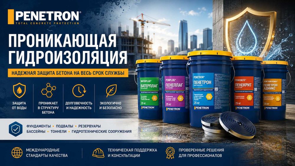 Пенетрон проникающая гидроизоляция официальный дилер в Узбекистане