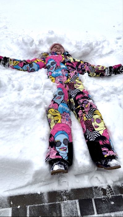 Зимний комбинезон для девочки 8-9 лет