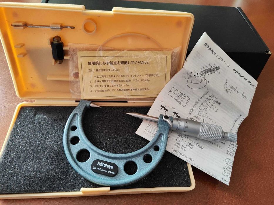 Mitutoyo Микрометър  25-50 с тарелки, Шублер дигитален Mitutoyo