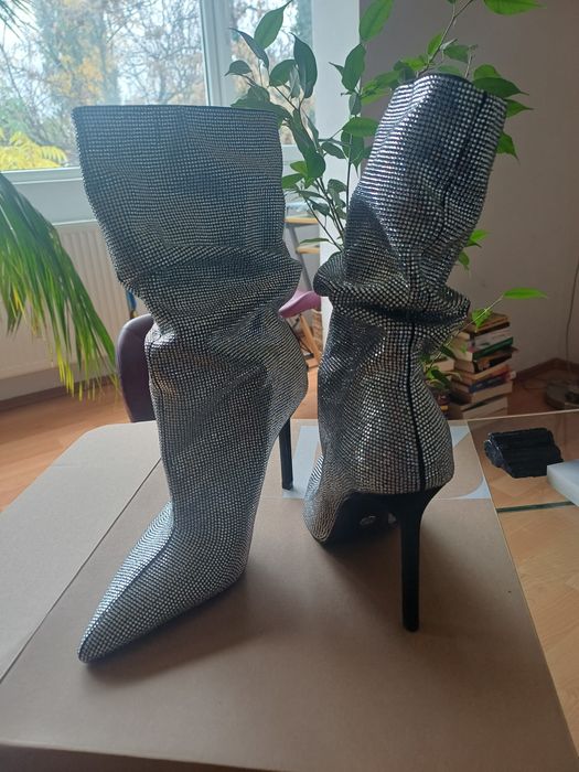 Cizme Zara argentiu