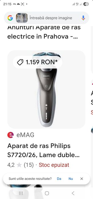 Aparat de ras Philips S7510/41, Lame duble Super Lift Seria 7