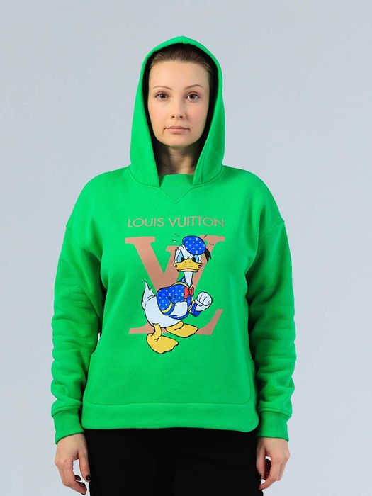 Продается женское худи с начесом,  с капюшоном, с принтом