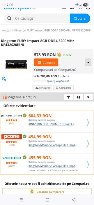 RAM laptop 8gb DDR4 (Kingston Fury Impact)