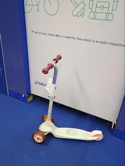 Trotinetă B1 500 alb-verde - produs resigilat - (SecondHand) Decathlon