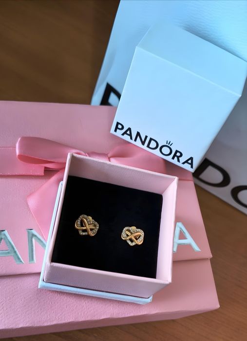 Cercei Pandora, placați cu aur de 14k