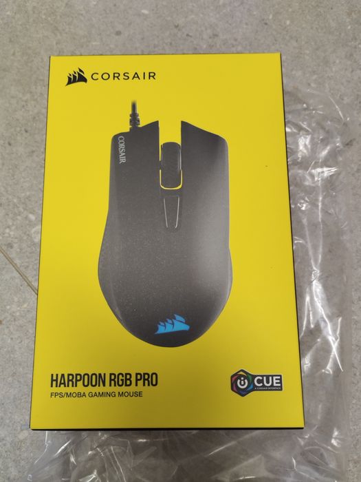 Mouse Gaming Sigilat, Corsair Harpoon RGB Pro cu Fir, Moba/FPS