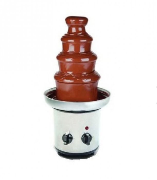 Fantana de ciocolata din inox cu 4 etaje NOU 41 x 22 cm