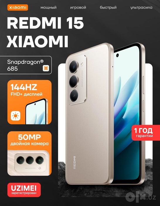 Redmi 15 garantiyasi bilan