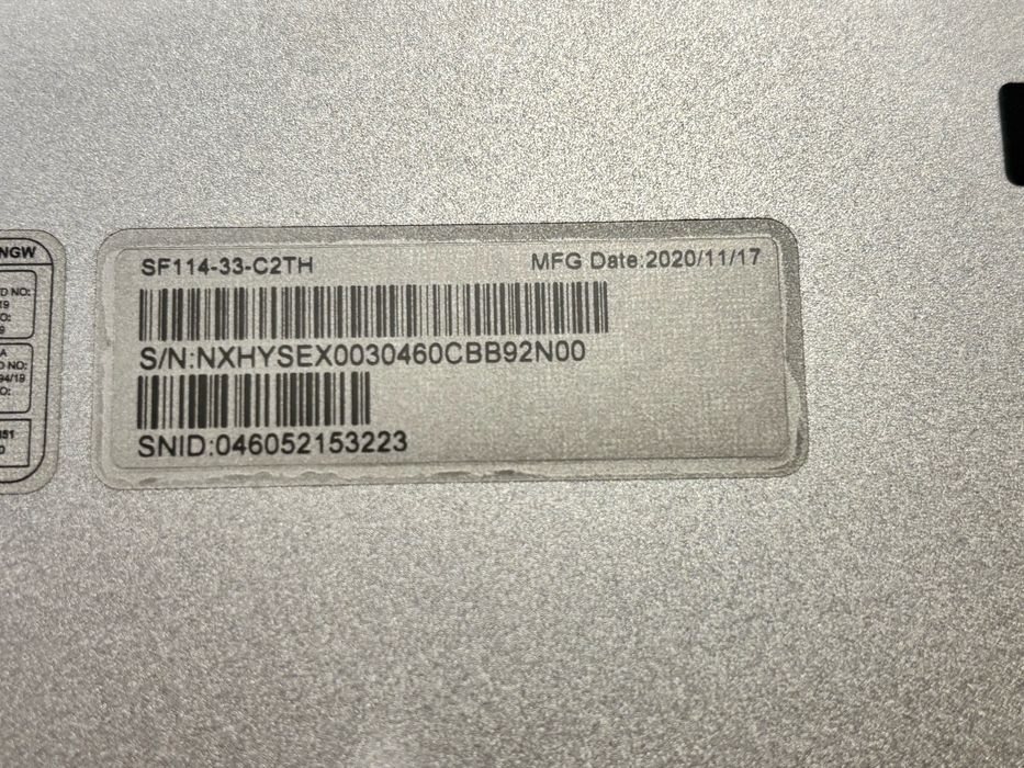 Vând sau schimb Acer Swift 1 SF114-33-C2TH (2021, 14”)