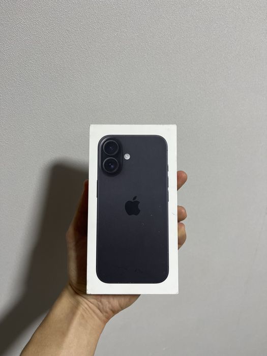 iPhone 16, 128 ГБ, черный – новый, запечатанный, с гарантией