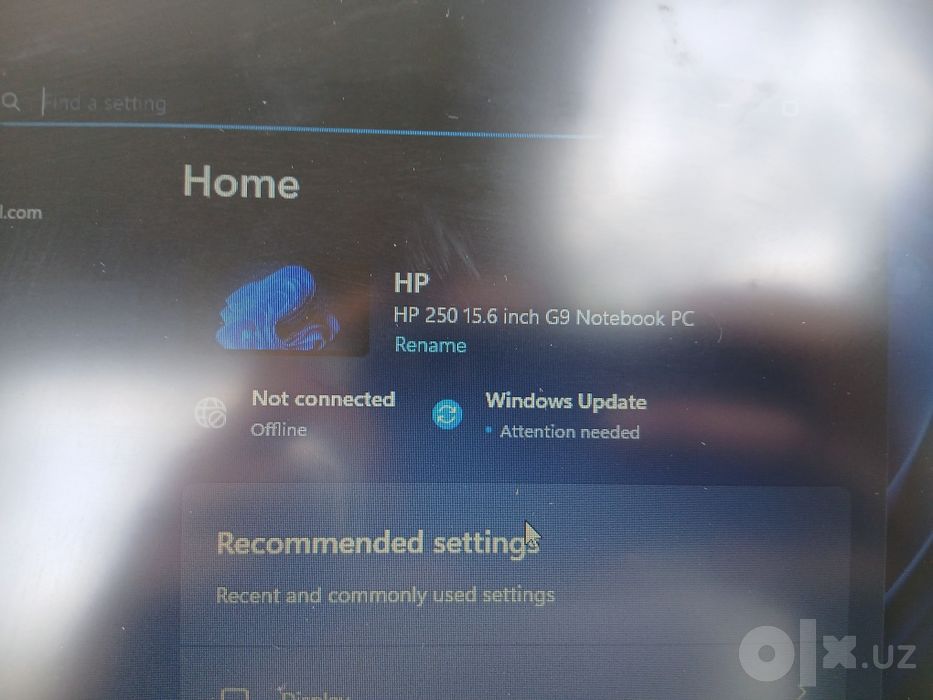 HP notebook modeli G9