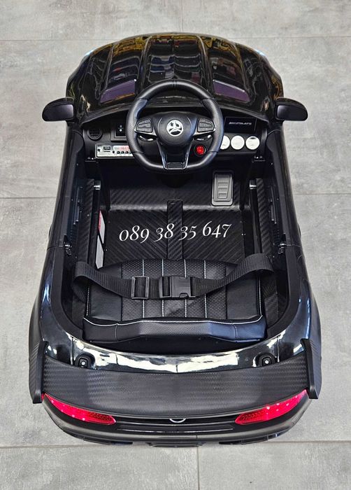 ТОП ЦЕНА!НОВО!Акумулаторна кола Mercedes GTR с МЕКИ ГУМИ,12V батерия,кожена седалка,дистанционно управление
