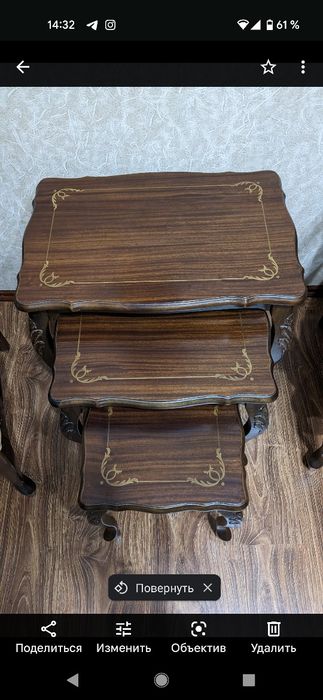 Продам комплект: 2 кресла+ 3 столика. Румыния.