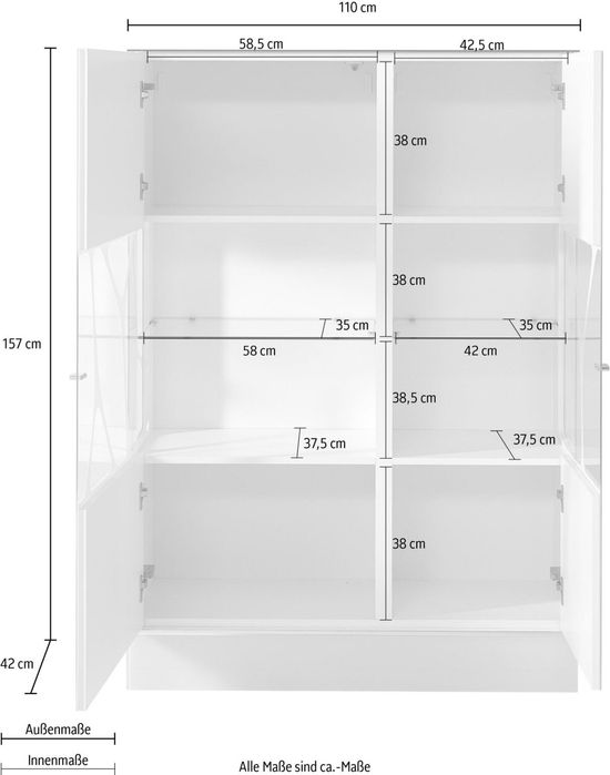 Vitrina Cube sticla și MDF