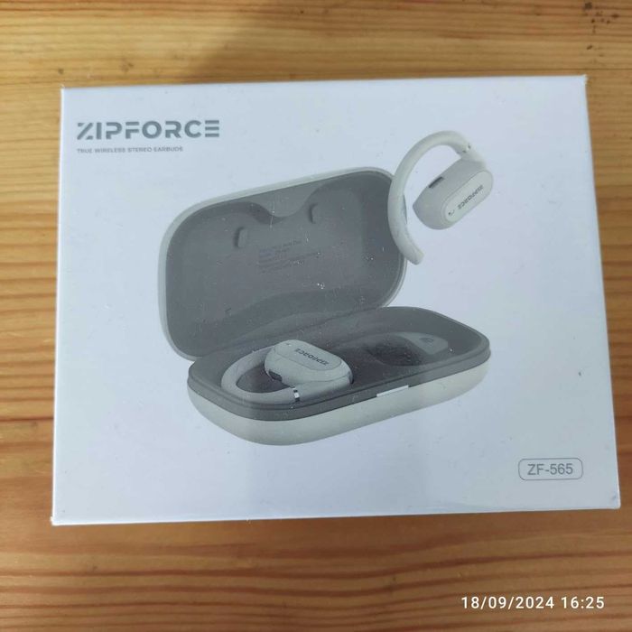 ZIPFORCE безжични слушалки с отворено ухо, Bluetooth 5.3, IPX6, жълти