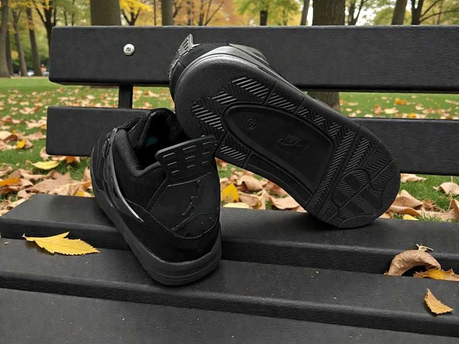 Adidasi Jordan 4 Retro Black Cat - Adidasi Fete Baieti