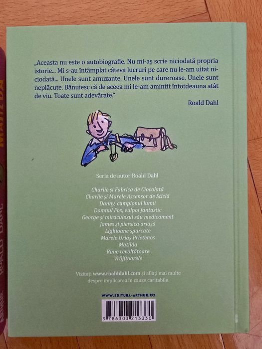 Carti penteu copii,3 vol: "Danny, campionul lumii", "Matilda", "Din copilarie", de Roald Dahl