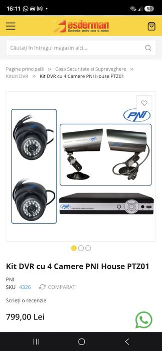 Kit supraveghere video DVR PNI House PTZ01