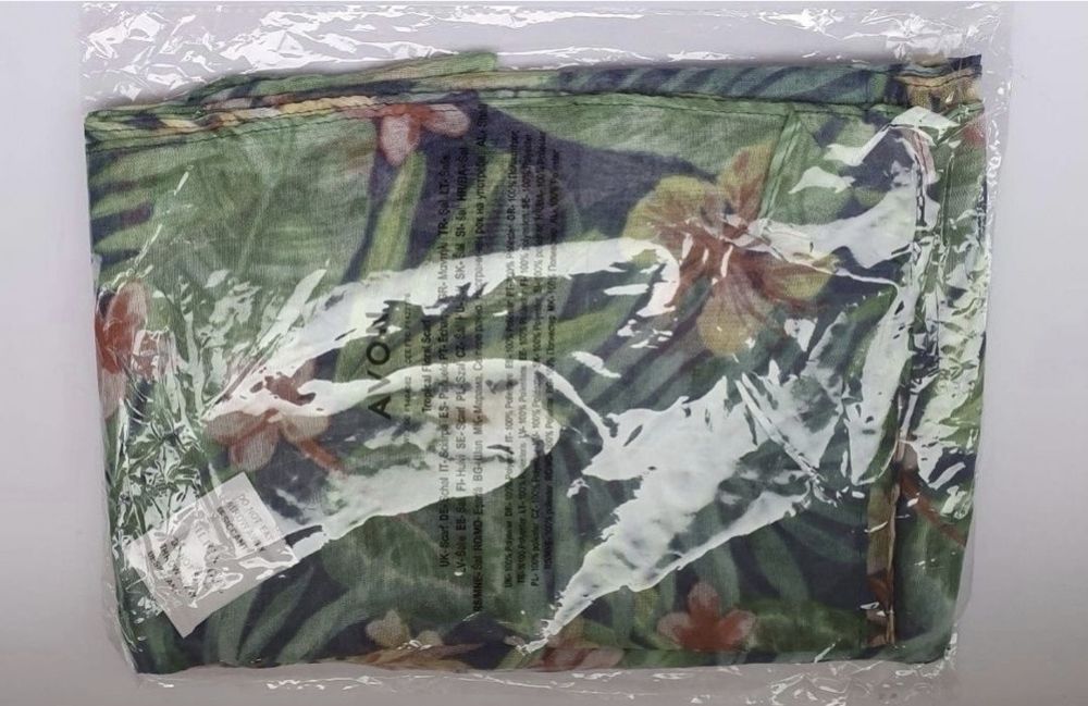 Esarfa Avon albastra eleganta Paisley Square Pleated Scarf