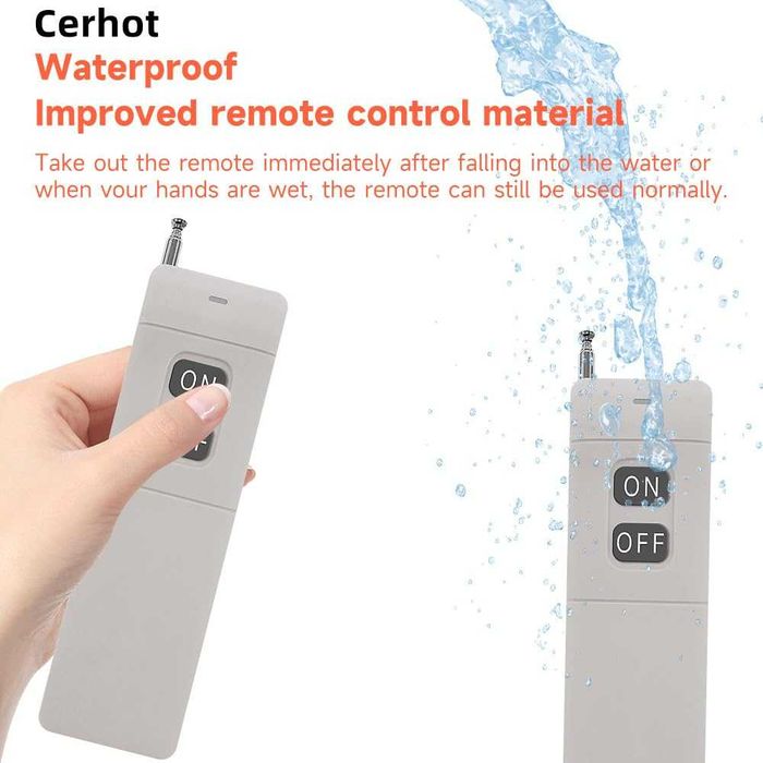 Cerhot YL01A-220 безжично реле с 2 дистанционни 12V-72V 30A 3000м