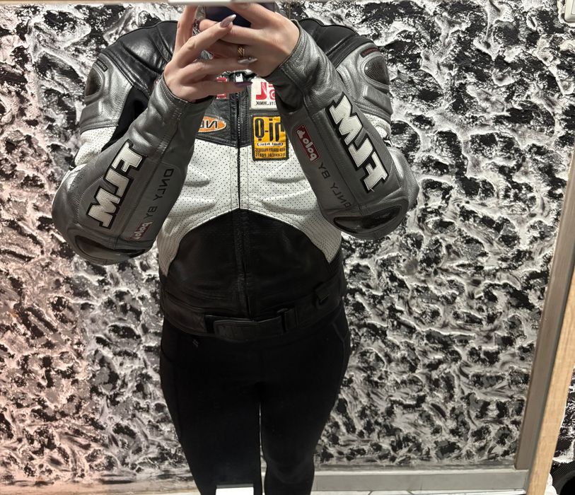 Дамско кожено яке за мотор FLM