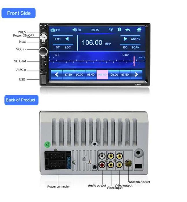 Автомагнитола 2 din