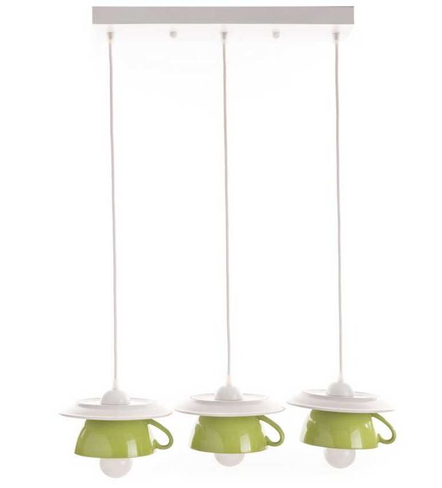 Lustra  cu 3 abajururi in forma de ceasca de cafea