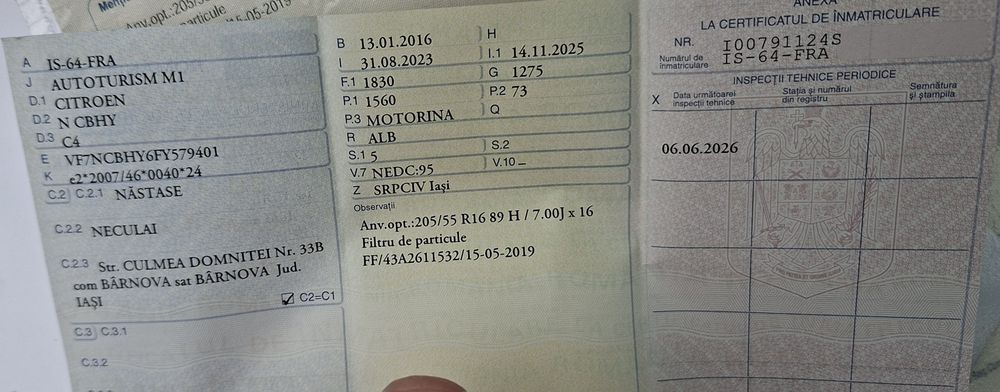 Vând Citroen C4 , anul 2016, 1,6, disel, negociabil,Barnova, Iași