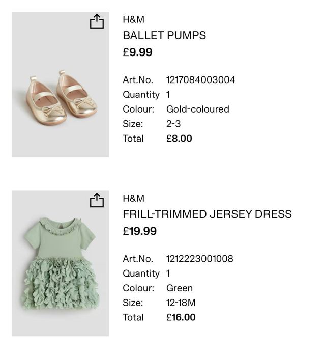 Платье с балетками H&M