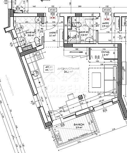 Продава се Едностаен апартамент в Обзор - 52 кв.м за 1472 €/кв.м - Снимка #4
