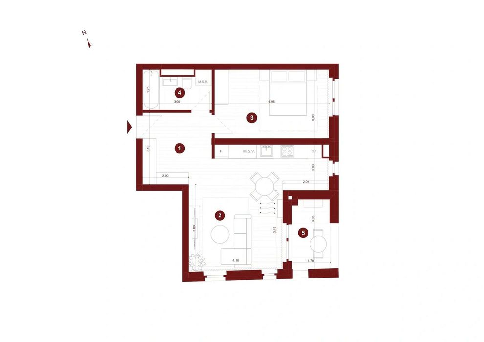 Apartament nou Via Carmina Domus S3, de la dezvoltator avans 5% — fotografia 3