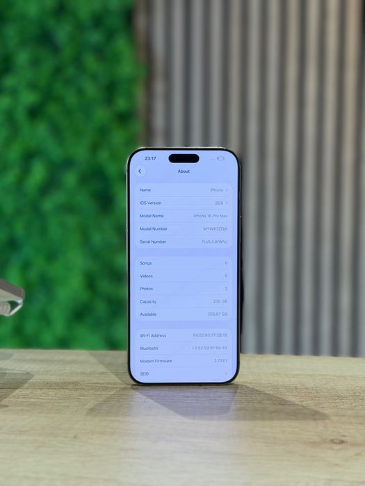 iPhone 16 Pro Max 256Gb Desert titanium/Baterie92%/Garantie 12 luni @atsgsm.ro