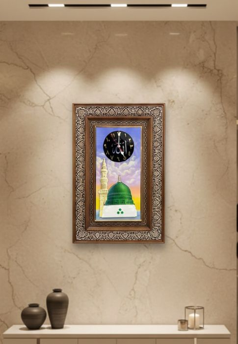 Devor soat / panno / suvenir 60×40 sm qo'l mehnatida yasalgan