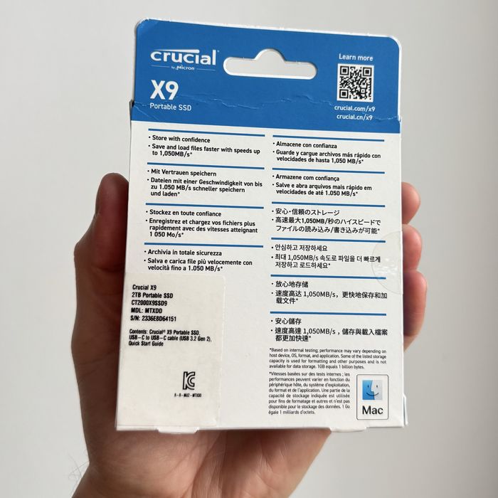 Crucial x9 2tb ssd portabil