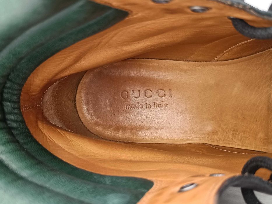 Оригинал Gucci 42 (8) Мужские ботинки берцы