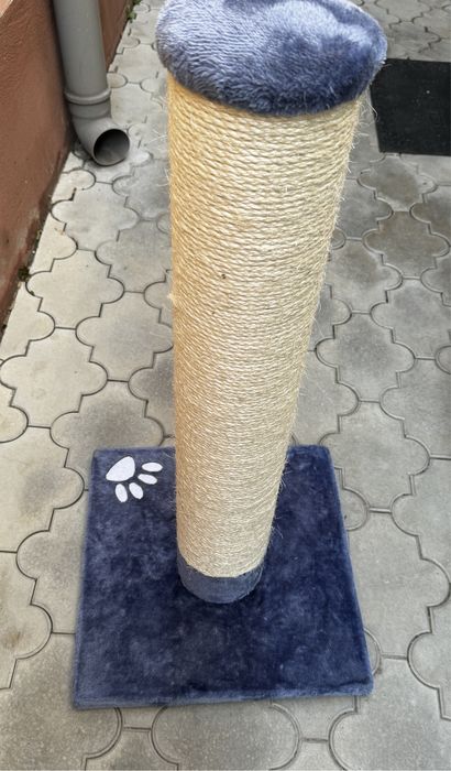 Stalp cu sisal natural, Mireille Design, 120 x 30 x 45, Alb