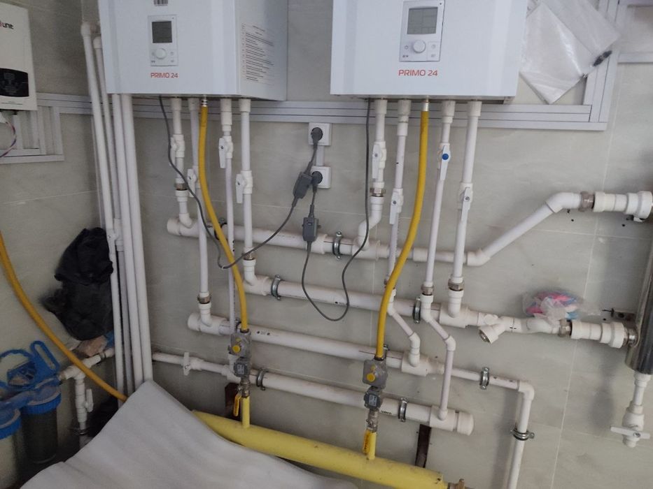 Установка двухконтурных котлов. инженерная сантехника